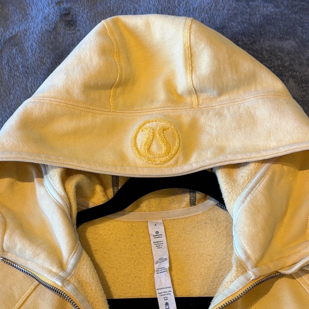 Lululemon Yellow Scuba Hoodie Jacket *flawed - Picture 6 of 7